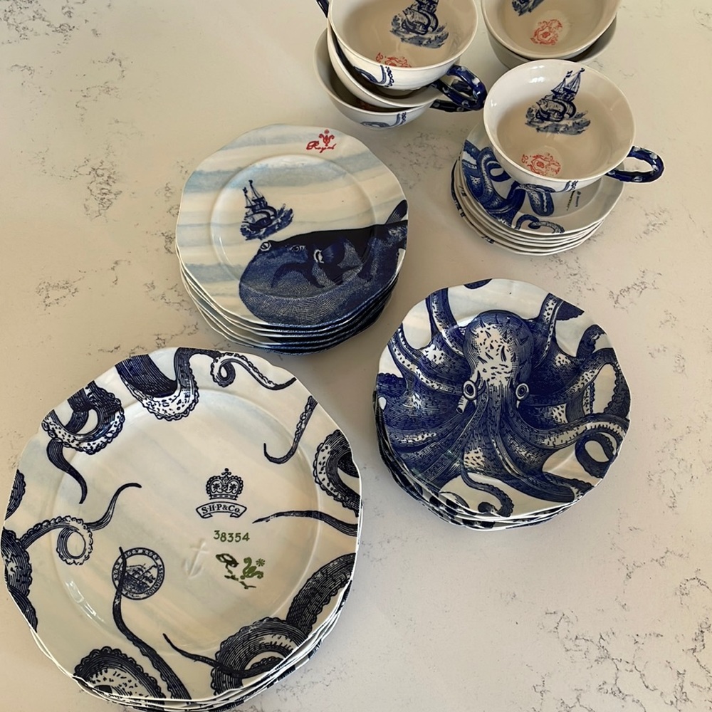 Anthropologie From the Deep Dinner Plate, set of 6